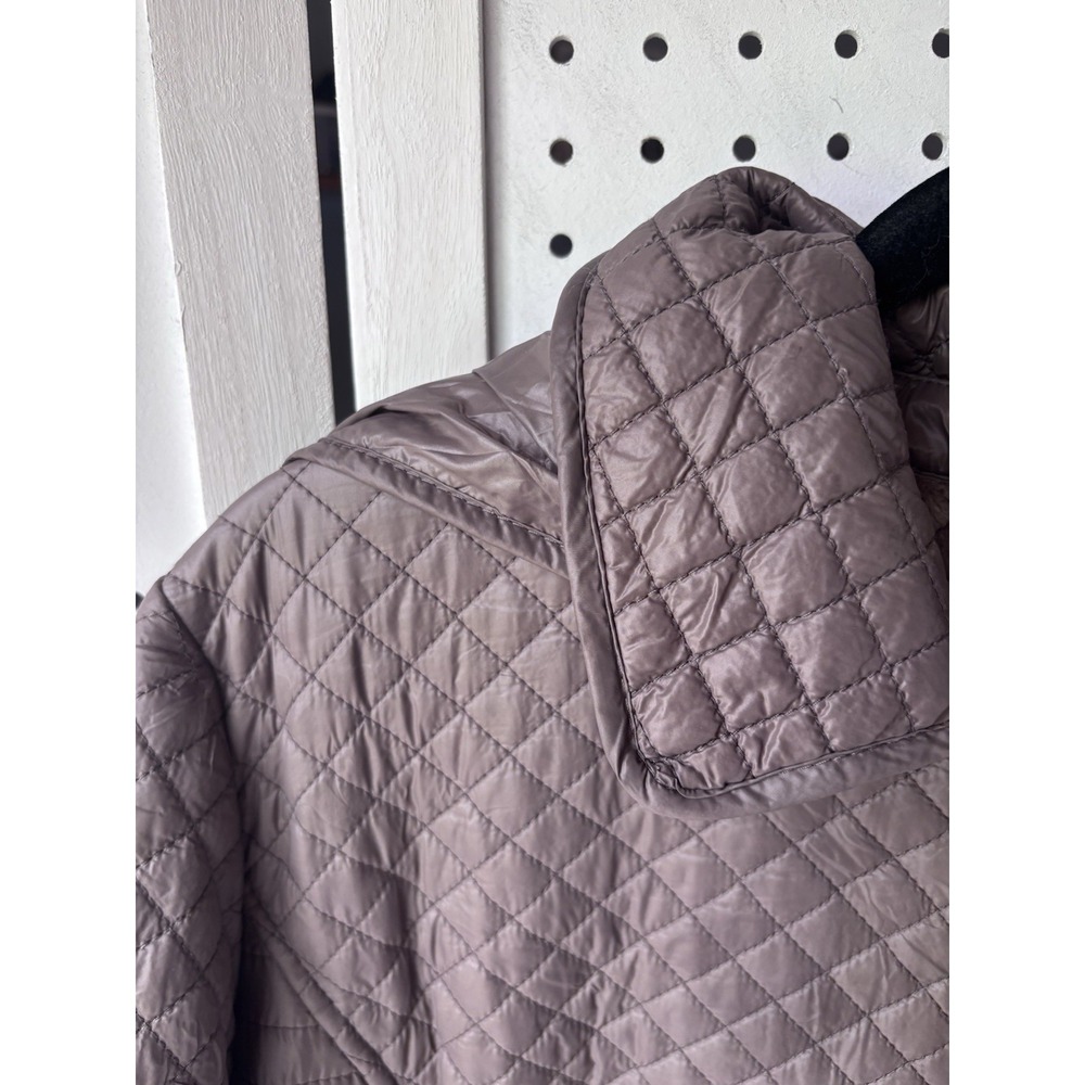 St. John's Bay Longline Quilted Fleece Lined Hooded Jacket Lightweight Womens XL - Picture 2 of 7